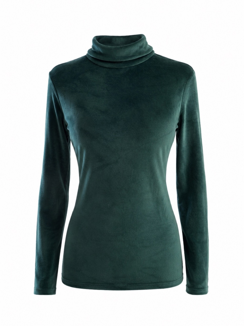 Emerald Green Turtleneck Top